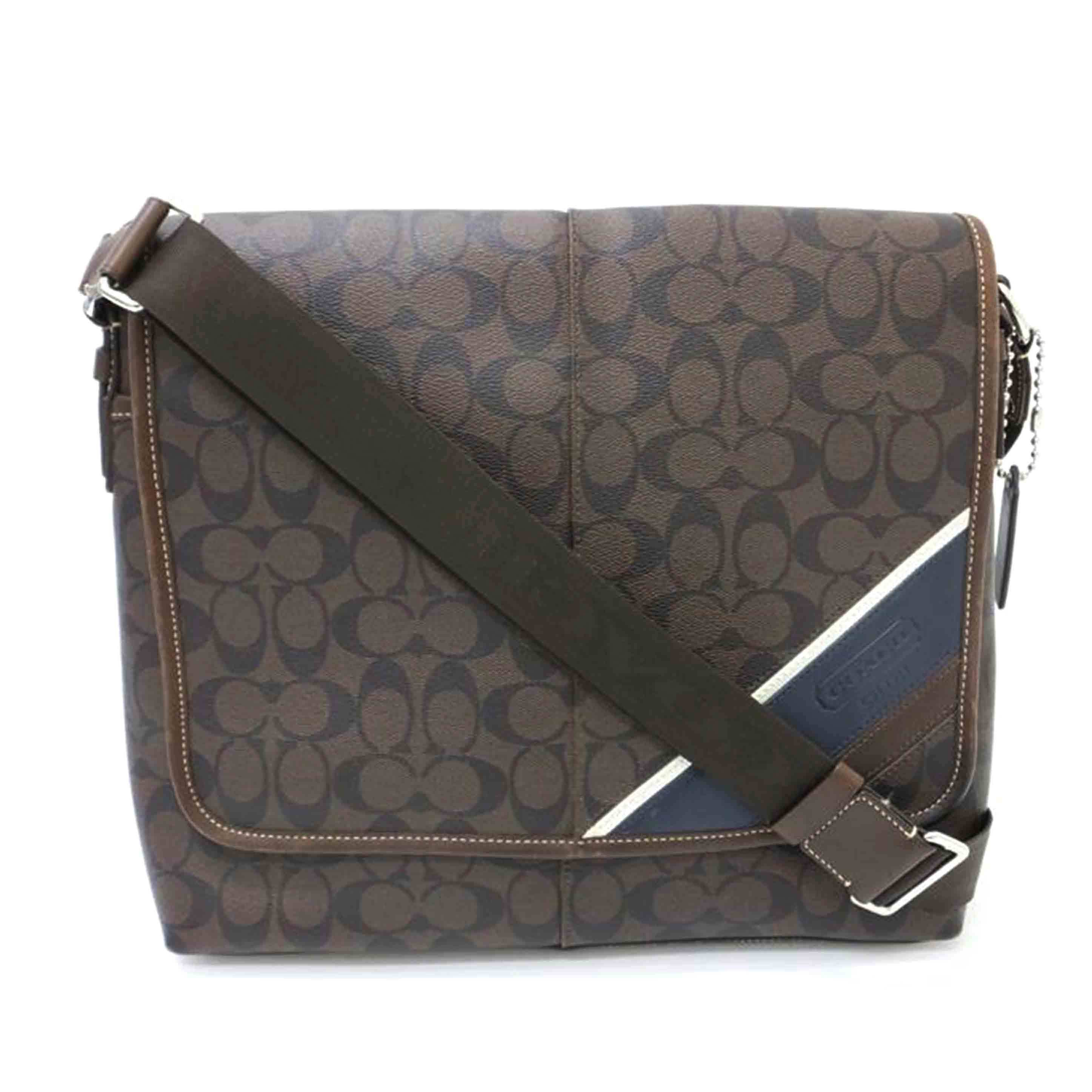 COACH コーチ/シグネチャー/ヘリテージストライプメッセンジャーバッグ/70339//H10**/Bランク/88