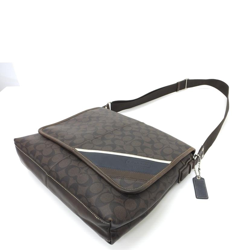 COACH コーチ/シグネチャー/ヘリテージストライプメッセンジャーバッグ/70339//H10**/Bランク/88