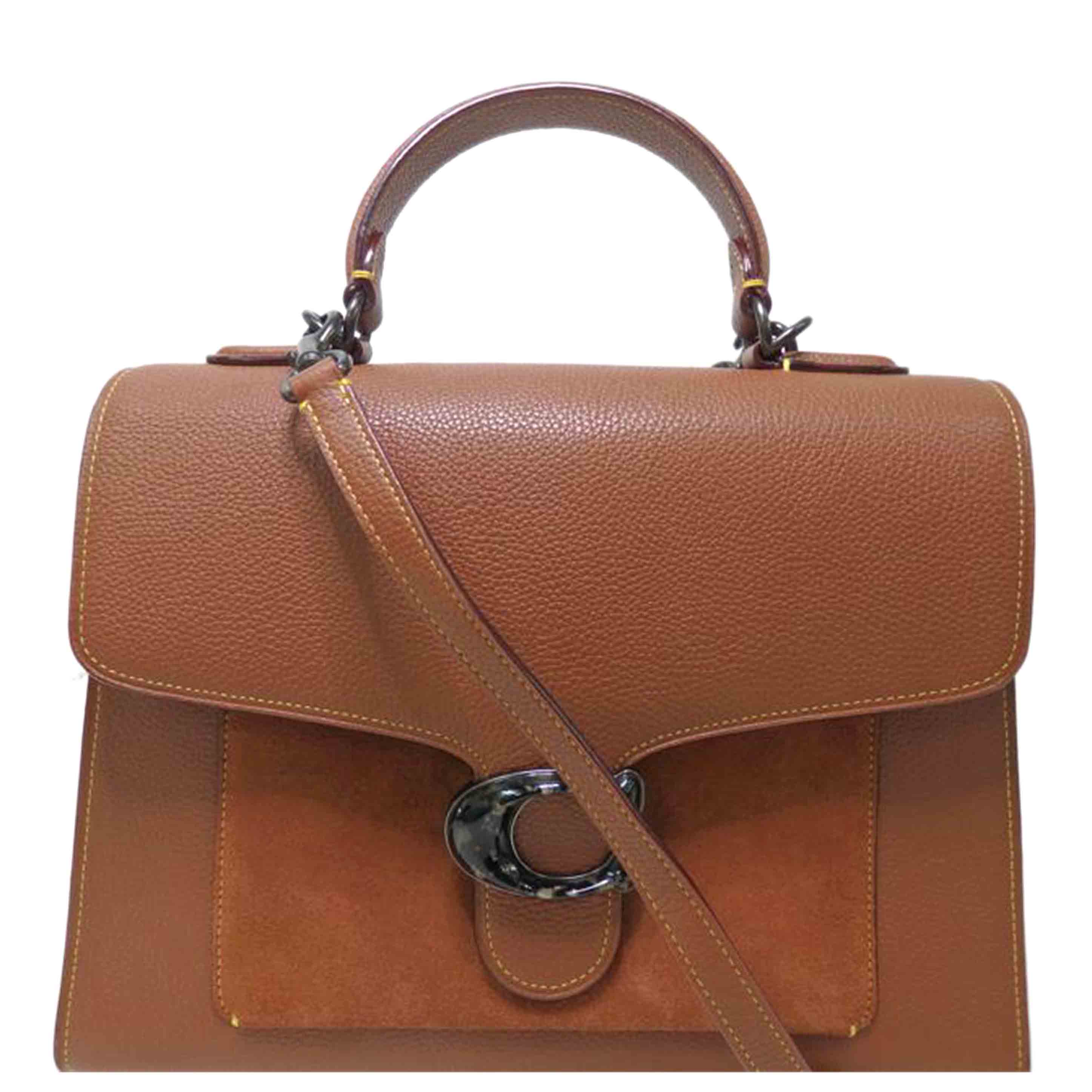 COACH/タビートップハンドル/2wayハンドバッグ/茶/79354//H19**/SAランク/84