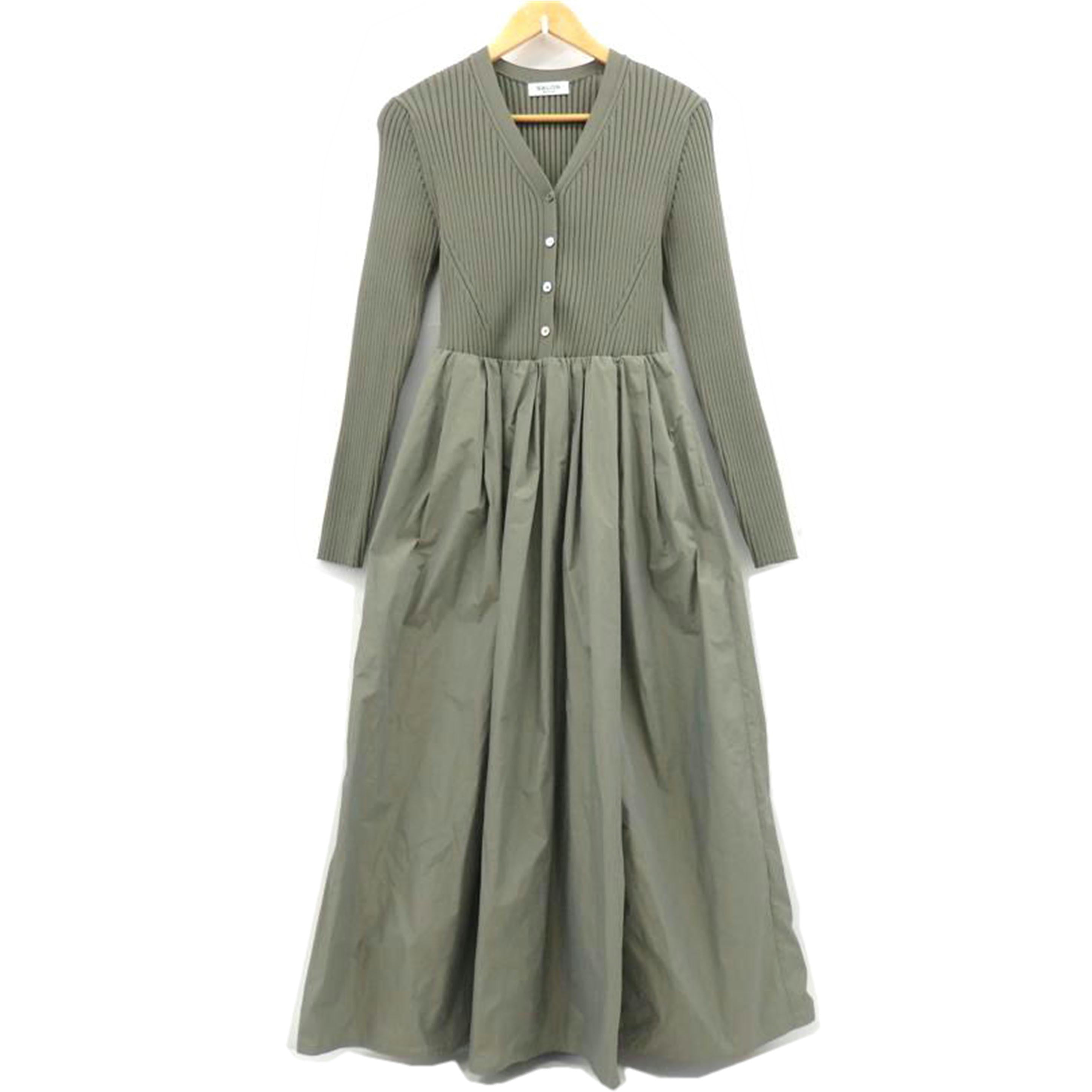 SALON adam et rope サロン アダムエロペ/リブVネックドッキングワンピース/SHE34560B-31914//Aランク/77