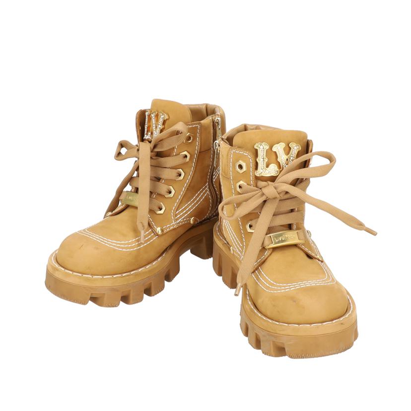 LOUIS VUITTON ルイ・ヴィトン/LOUIS VUITTONチェッカーライン メタルロゴアンクルブーツ/サイズ7/約26cm/1ACN8A//DI1***/Bランク/77