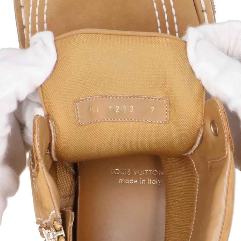 LOUIS VUITTON ルイ・ヴィトン/LOUIS VUITTONチェッカーライン メタルロゴアンクルブーツ/サイズ7/約26cm/1ACN8A//DI1***/Bランク/77