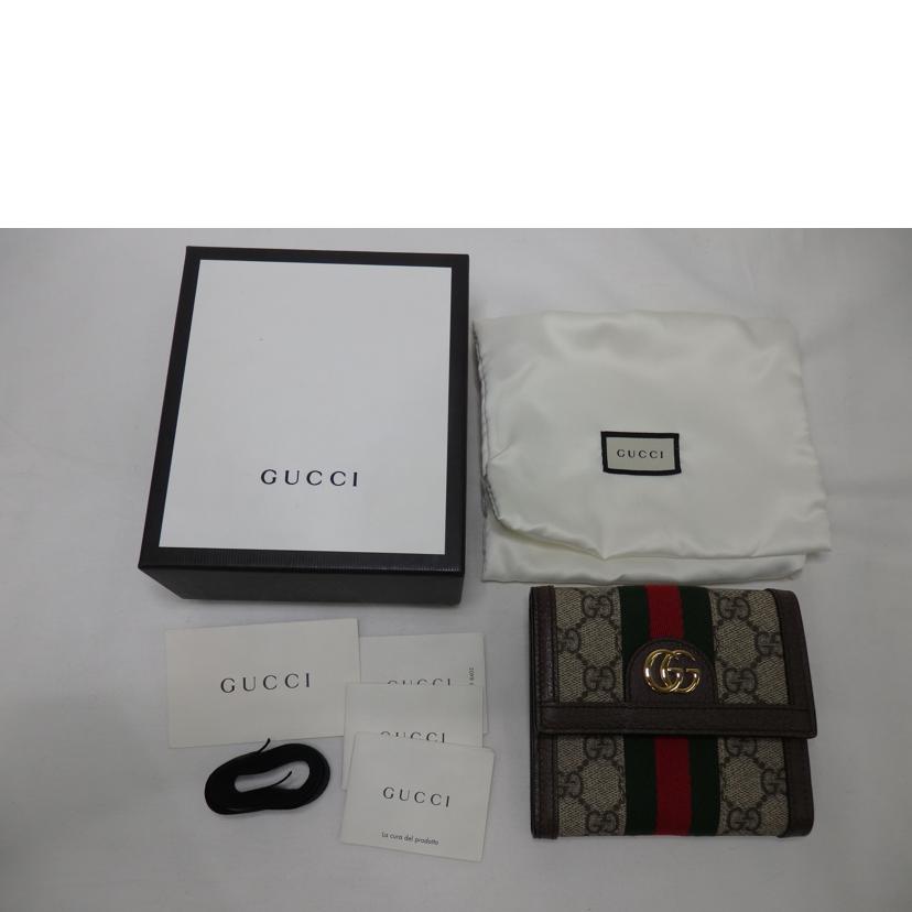 GUCCI グッチ/オフディア/GGフレンチフラップウォレット/523173//214*/Aランク/84