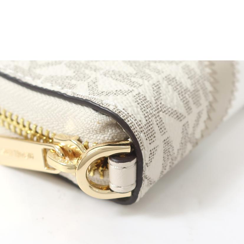 MICHAEL KORS マイケルコース/ロングウォレット ラウンドファスナー長財布 ホワイト系/35R3GTVE7B//Aランク/65