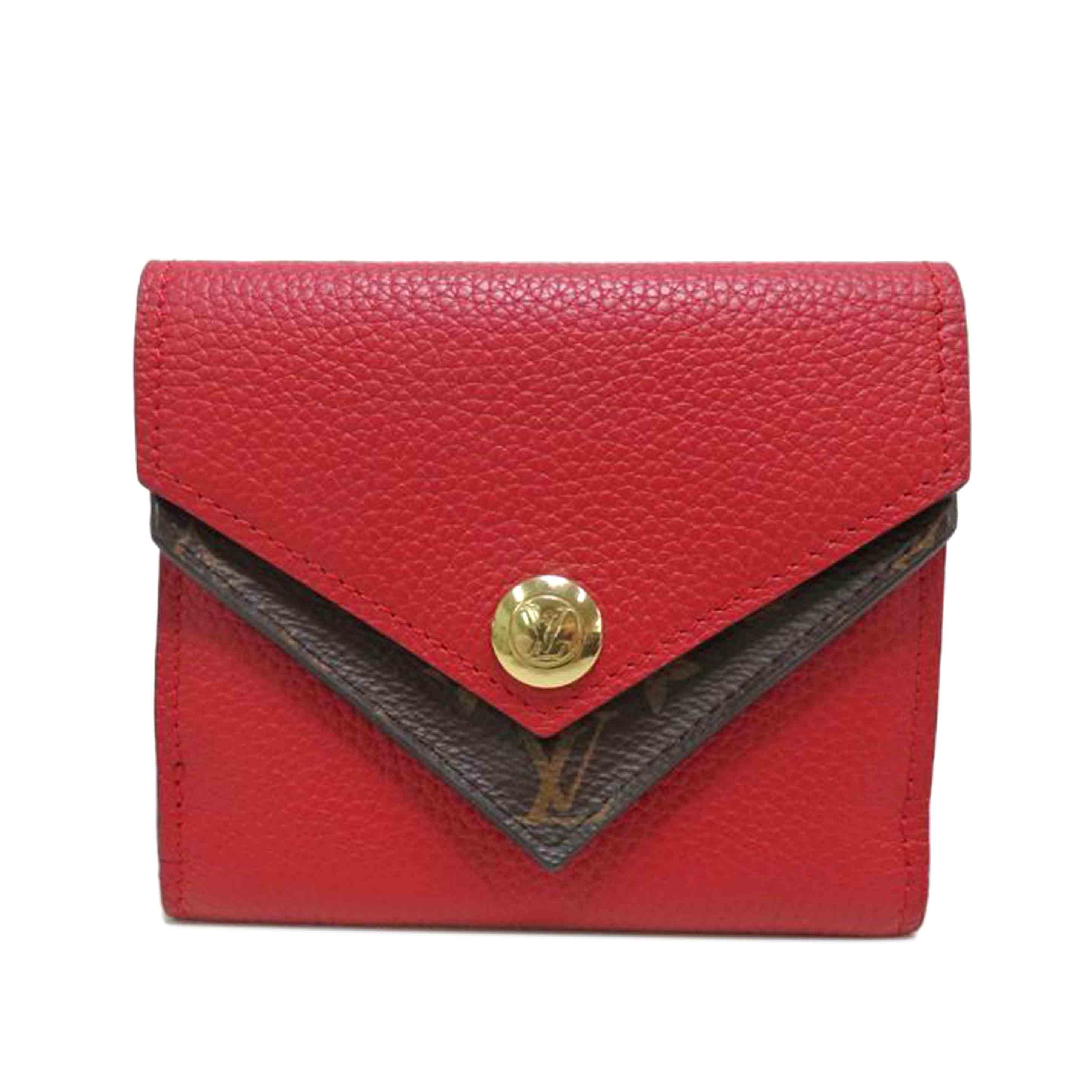 LV ルイヴィトン/ポルトフォイユ・ドゥブルV・コンパクト/モノグラム/ルビー/M64419//BA0***/ABランク/84