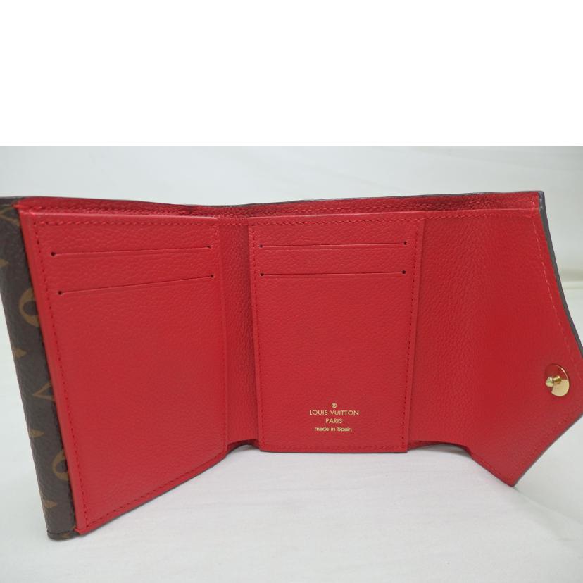 LV ルイヴィトン/ポルトフォイユ・ドゥブルV・コンパクト/モノグラム/ルビー/M64419//BA0***/ABランク/84