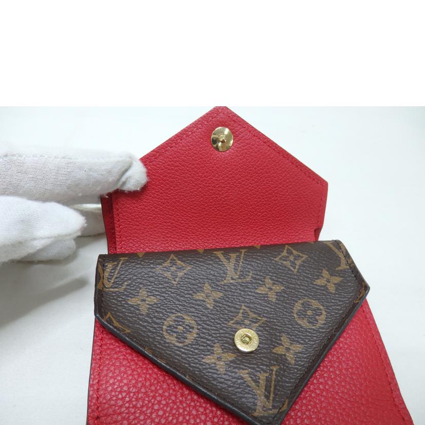 LV ルイヴィトン/ポルトフォイユ・ドゥブルV・コンパクト/モノグラム/ルビー/M64419//BA0***/ABランク/84