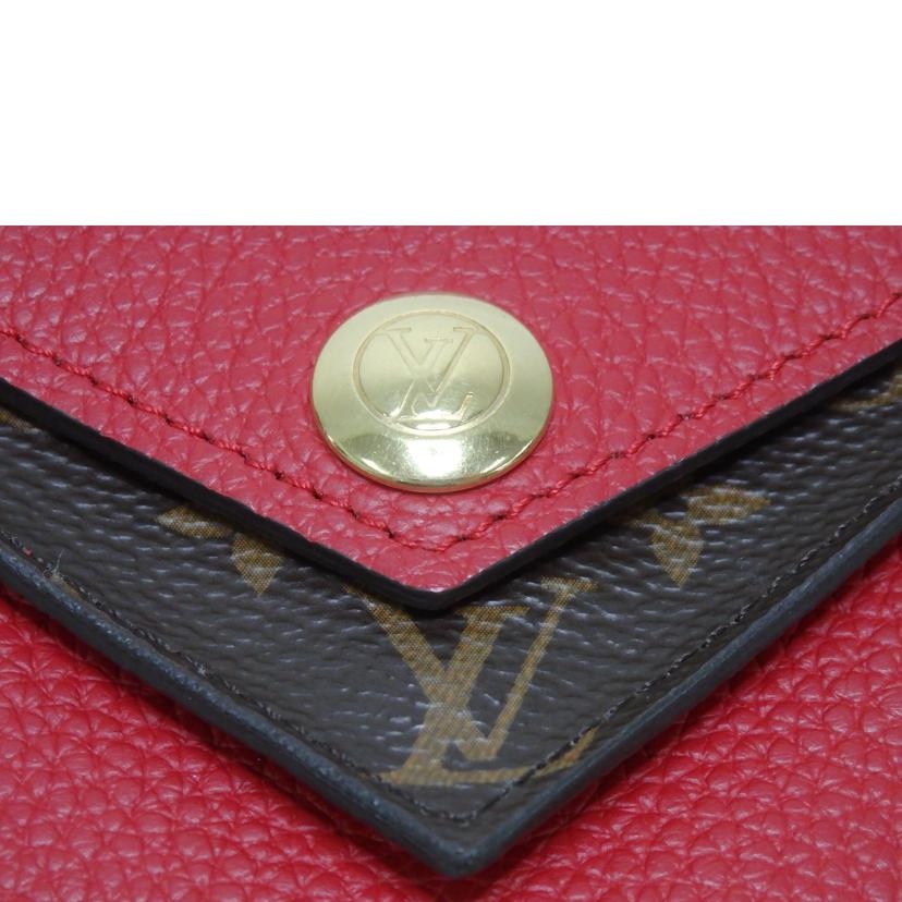 LV ルイヴィトン/ポルトフォイユ・ドゥブルV・コンパクト/モノグラム/ルビー/M64419//BA0***/ABランク/84