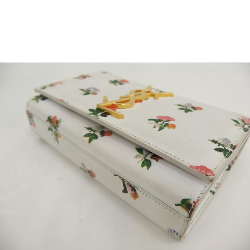 SAINT LAURENT サンローラン/花柄ロゴチェーンショルダー//ABランク/82