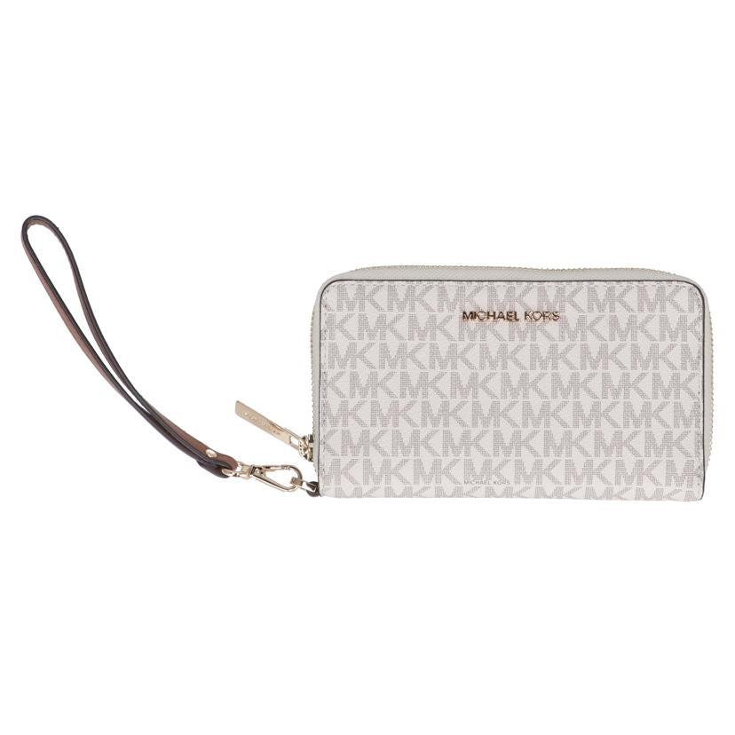 MICHAEL KORS マイケルコース/ラウンドファスナー 長財布ホワイト/35F8GTVW9B//Aランク/01