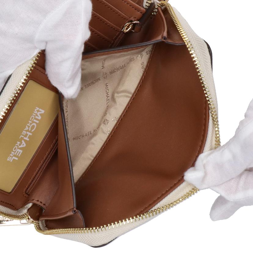 MICHAEL KORS マイケルコース/ラウンドファスナー 長財布ホワイト/35F8GTVW9B//Aランク/01
