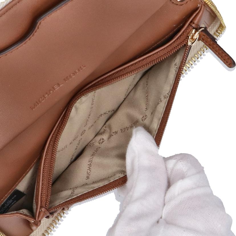 MICHAEL KORS マイケルコース/ラウンドファスナー 長財布ホワイト/35F8GTVW9B//Aランク/01