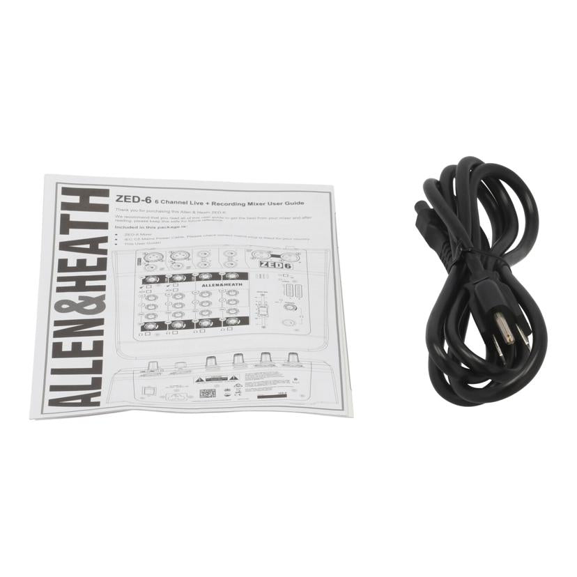 ALLEN&HEATH アレンアンドヒース/アナログミキサー/ZED-6//Z6X-0001012137/ABランク/67