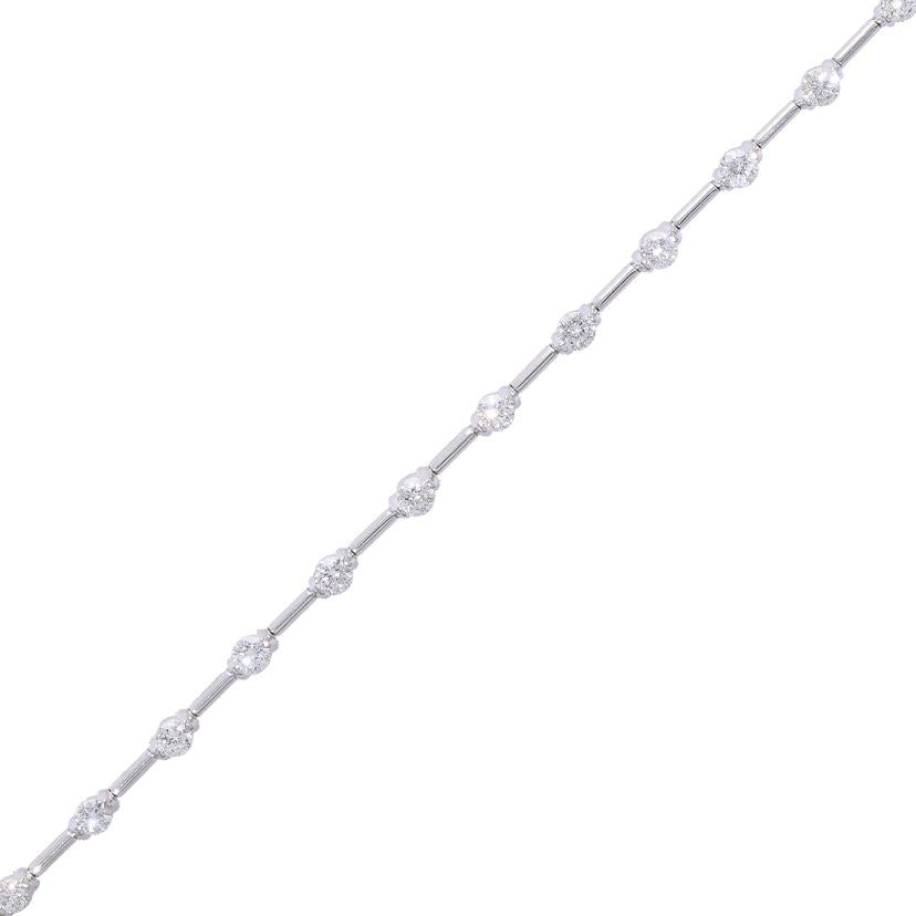 DE BEERS/K18WGラインダイヤブレスレット1.25ct /7.7//1.25/18cm/Aランク/75