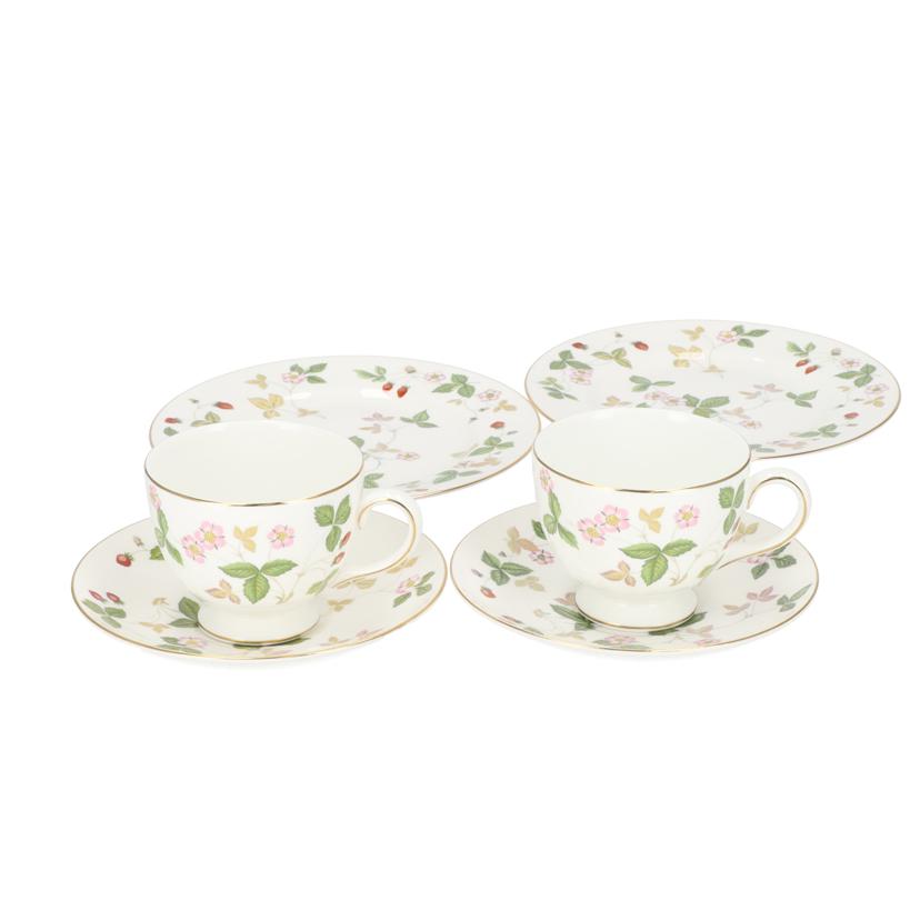 WEDGWOOD ウエッジウッド/ティーカップ&ソーサー/ケーキ皿セット/ワイルドストロベリー//Aランク/93