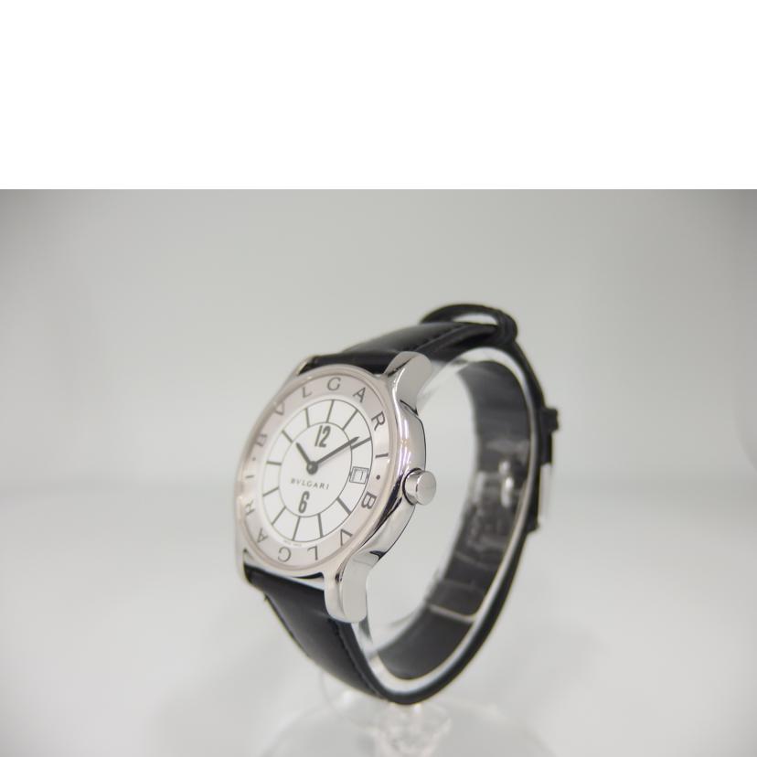 BVLGARI ブルガリ/ソロテンポ/白文字盤/クォーツ【社外ベルト】/ST 35 S//D59***/ABランク/82