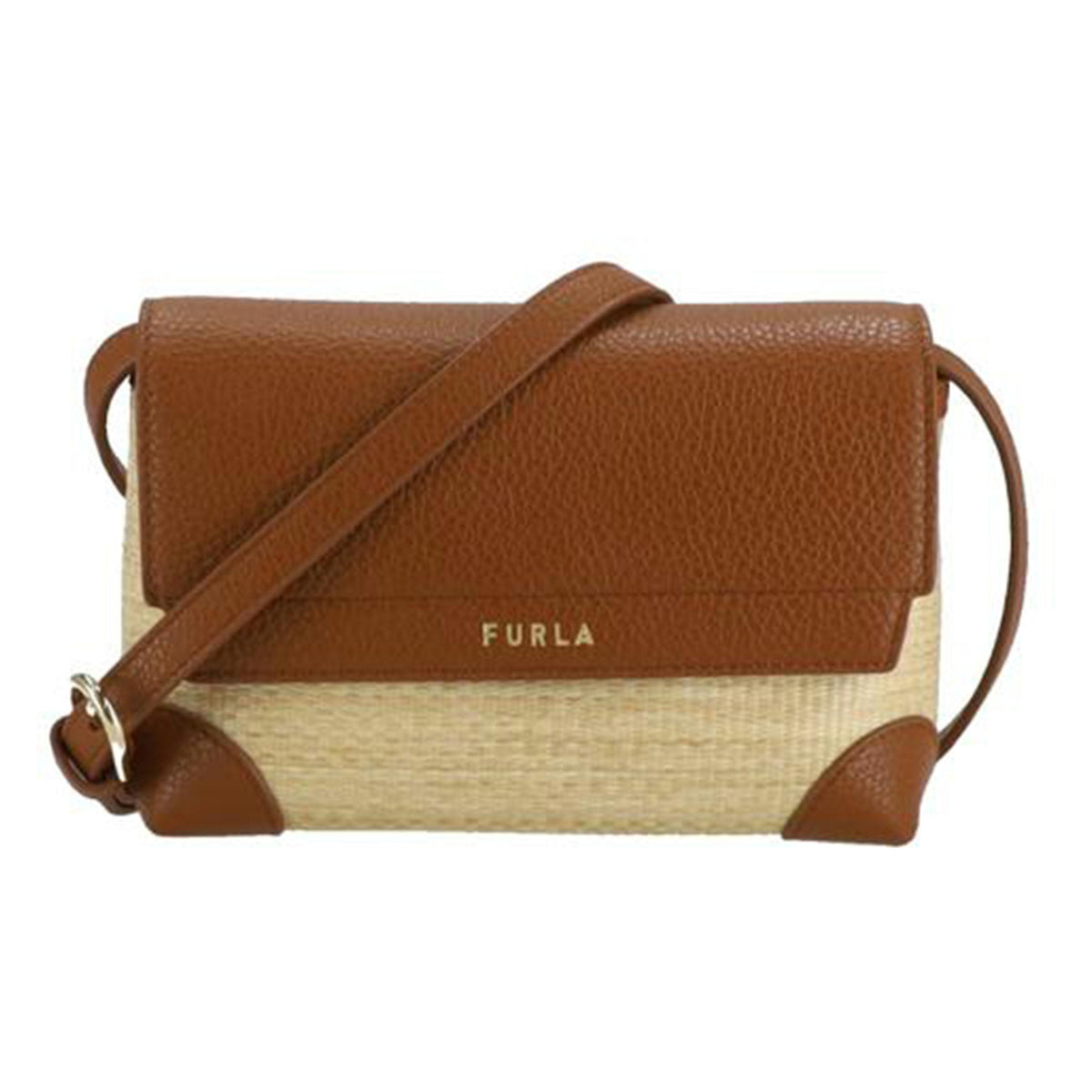 FURLA/パイパークロスボディバッグ/ラフィア×レザー/79346//SAランク/91