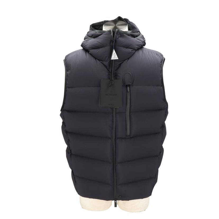 MONCLER ブラックダウンベスト フード付き MONCLER モンクレール