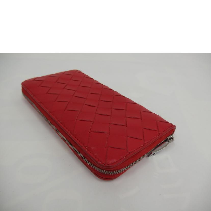 BOTTEGA ボッテガ/イントレチャートラウンドファスナー/赤/593217//Aランク/82