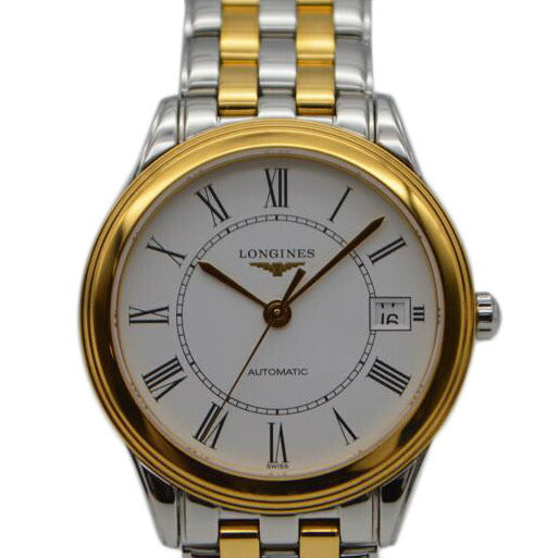 LONGINES ロンジン/フラッグシップ自動巻/オパールホワイト文字盤/L4.774.3.21.7//472*****/Aランク/89