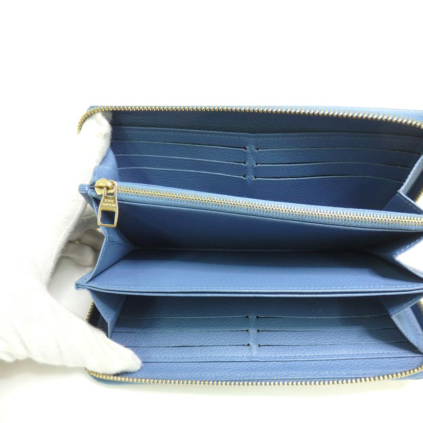LV ルイヴィトン/ジッピー・ウォレット/モノグラム・アンプラント/クリーム/ブルージーン/M63925//SP0***/BCランク/84
