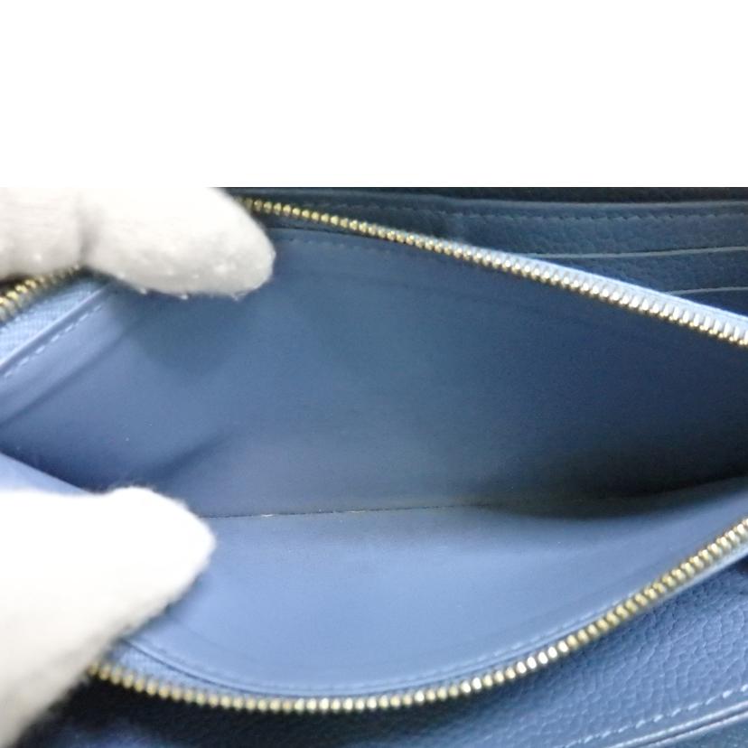 LV ルイヴィトン/ジッピー・ウォレット/モノグラム・アンプラント/クリーム/ブルージーン/M63925//SP0***/BCランク/84