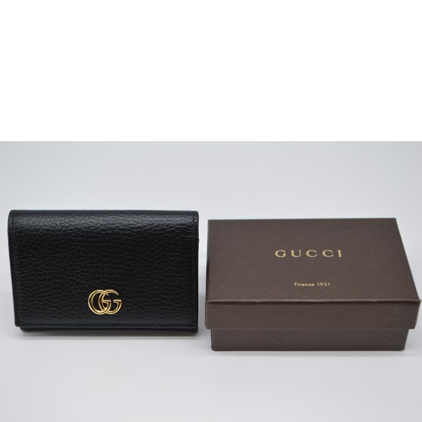 GUCCI グッチ/ダブルGカードケース/ブラック/739525//218*/Sランク/89