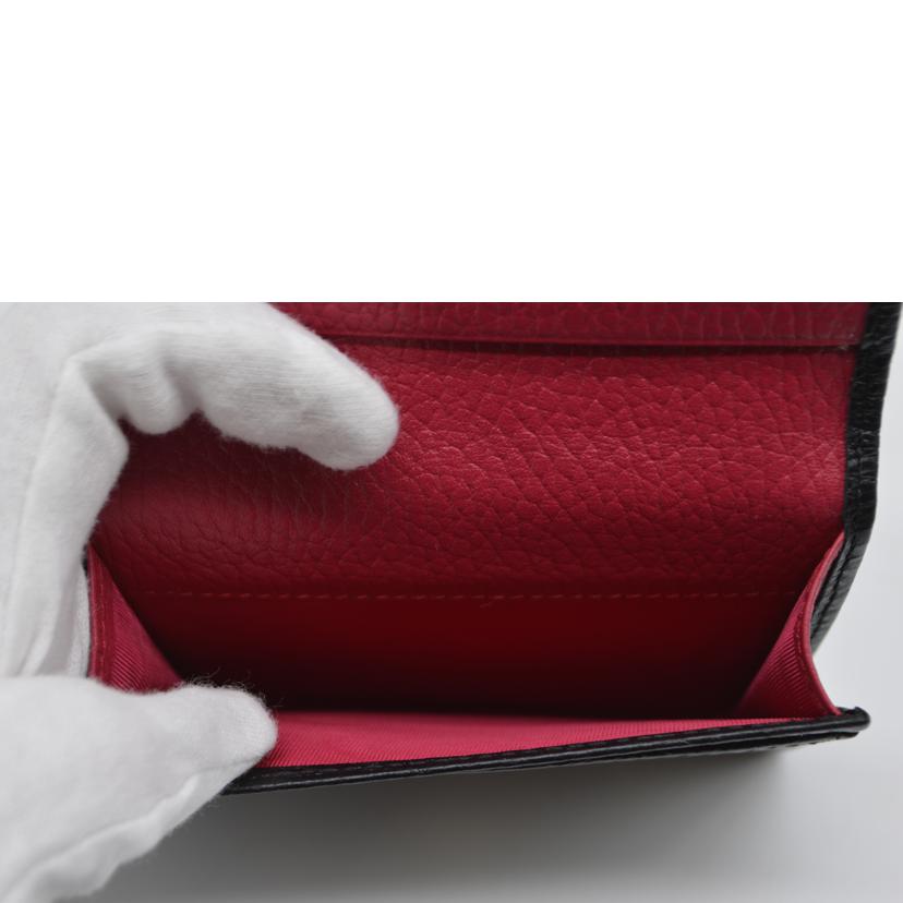 GUCCI グッチ/ダブルGカードケース/ブラック/739525//218*/Sランク/89