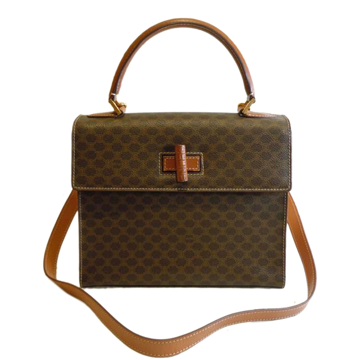 CELINE セリーヌ/ヴィンテージマカダム柄2WAYトップハンドルバッグ//M94*/ABランク/92