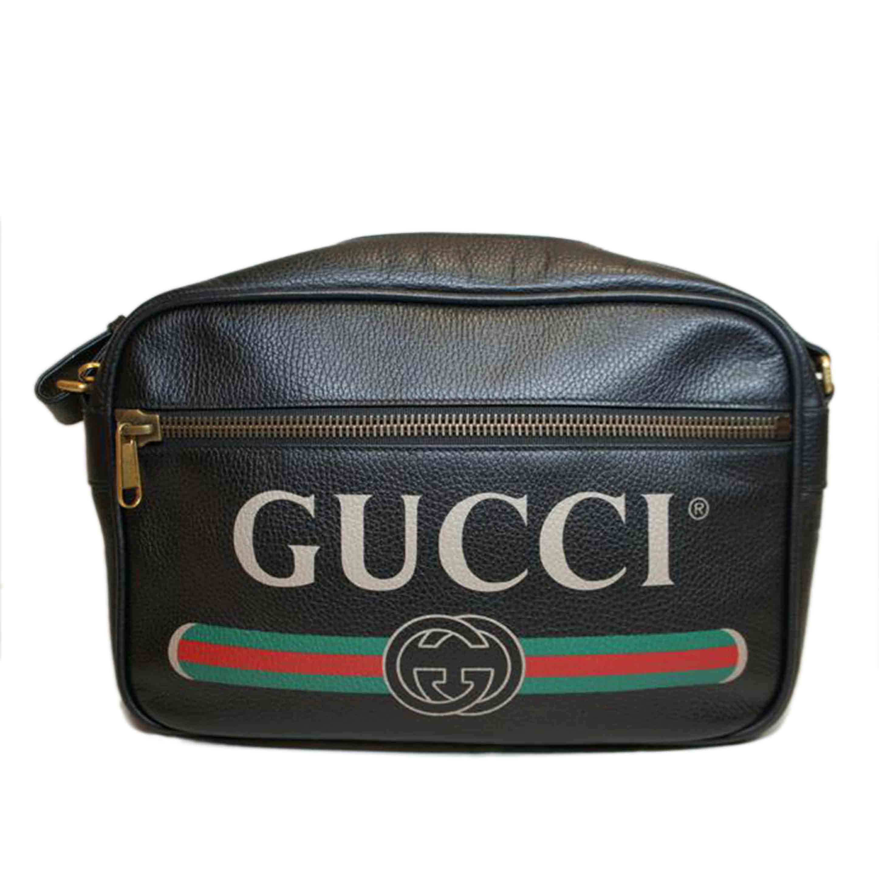 GUCCI グッチ/レザーロゴプリントメッセンジャーバッグ/523589//213***/Aランク/92
