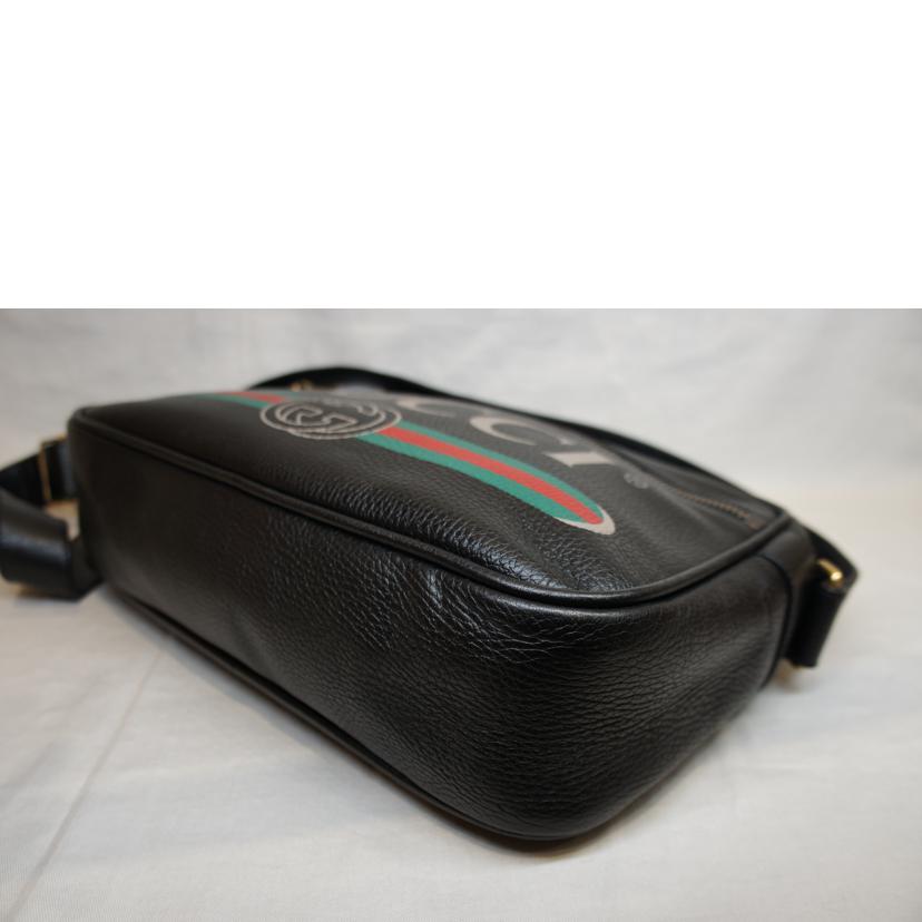 GUCCI グッチ/レザーロゴプリントメッセンジャーバッグ/523589//213***/Aランク/92