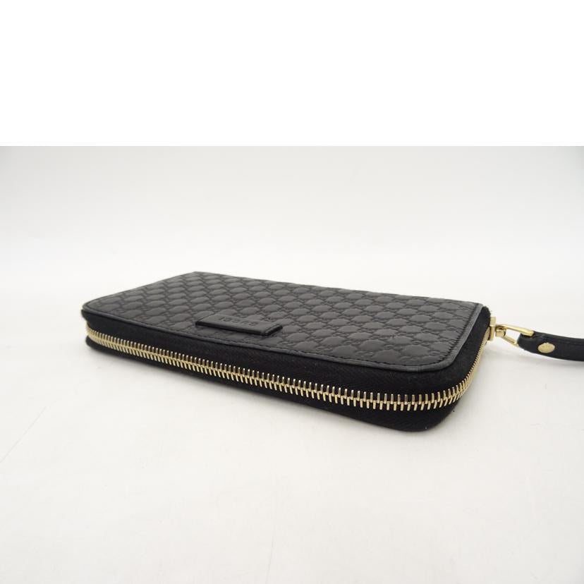 GUCCI グッチ/グッチシマラウンドファスナー長財布/ブラック/449391//203***/ABランク/69