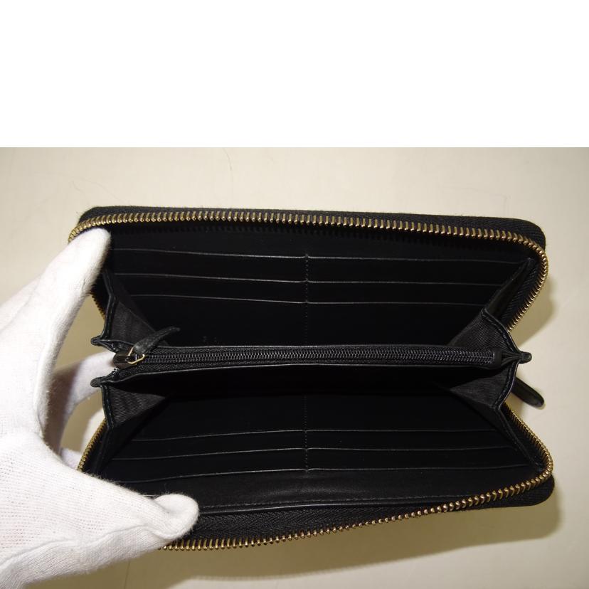 GUCCI グッチ/グッチシマラウンドファスナー長財布/ブラック/449391//203***/ABランク/69
