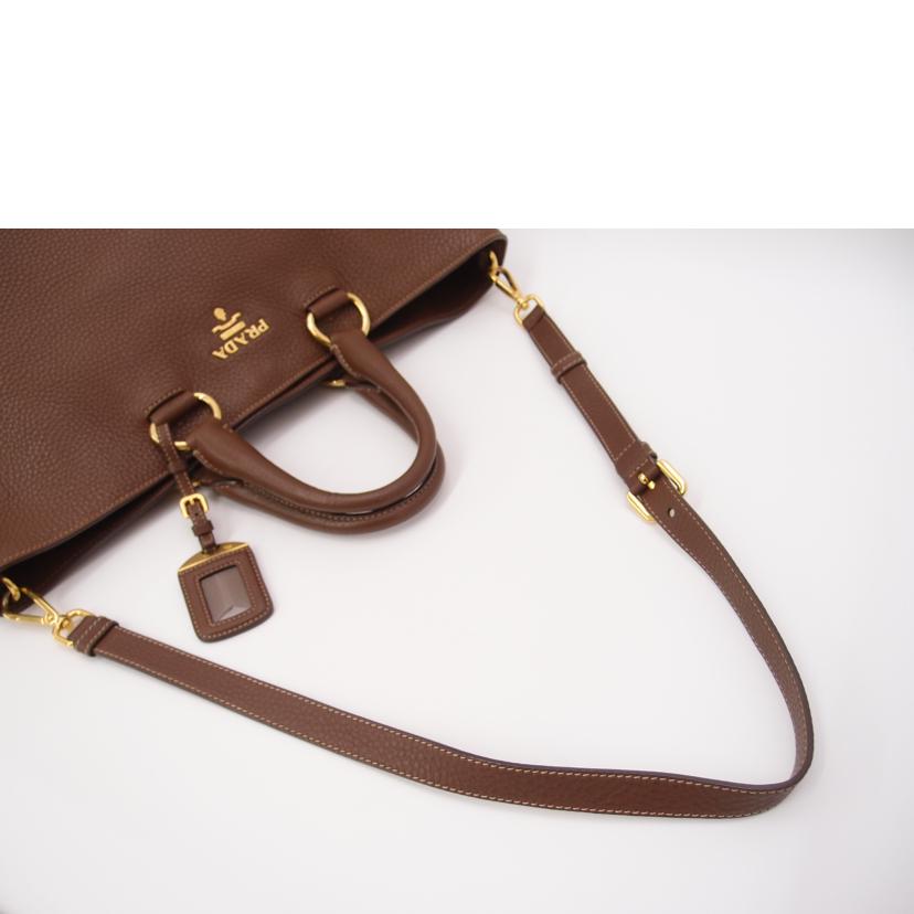 PRADA プラダ/2wayレザートート/ブラウン//165/Aランク/69