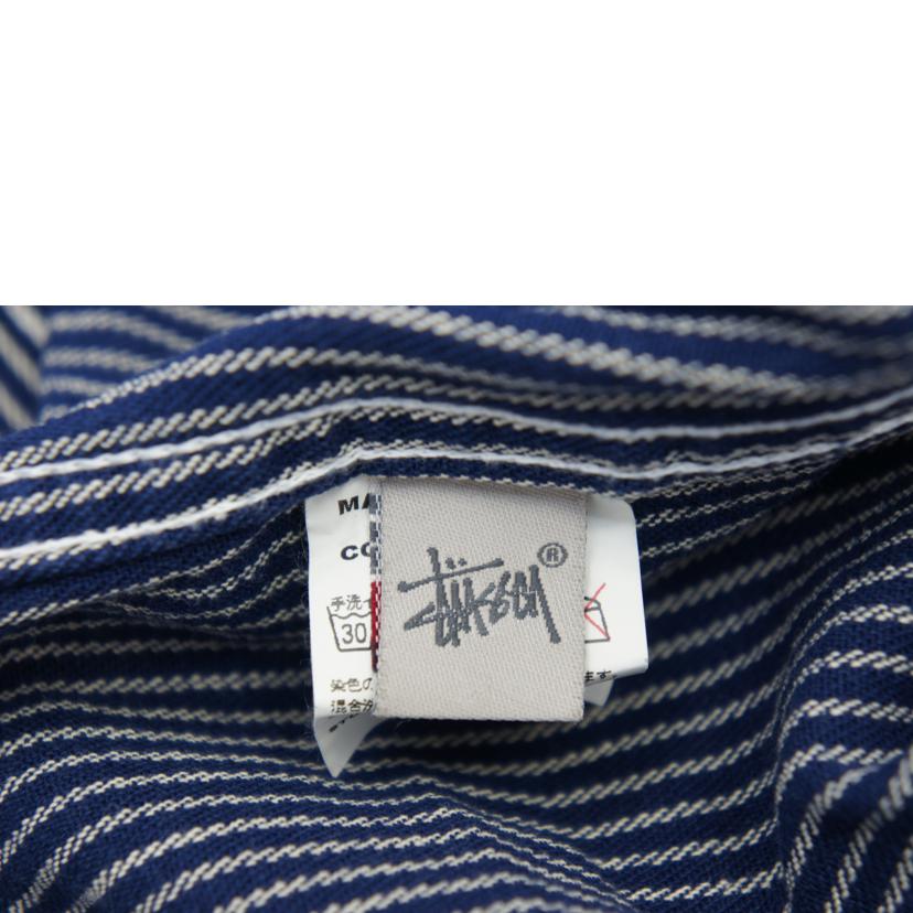 STUSSY ステューシー/ヒッコリーストライプ柄 半袖ワークシャツ//サイズ M/Bランク/05