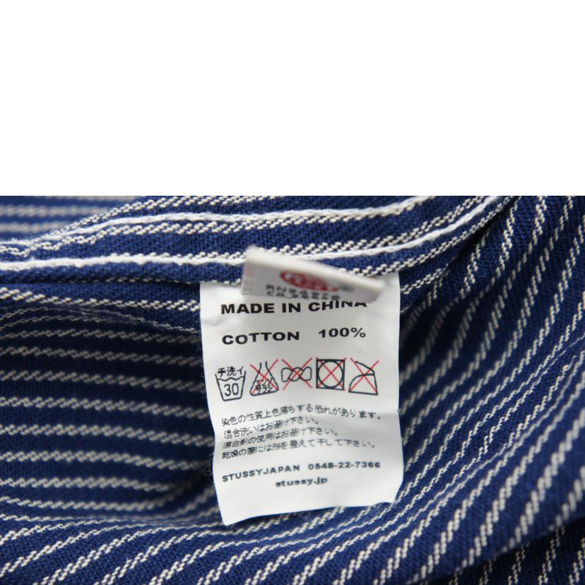 STUSSY ステューシー/ヒッコリーストライプ柄 半袖ワークシャツ//サイズ M/Bランク/05