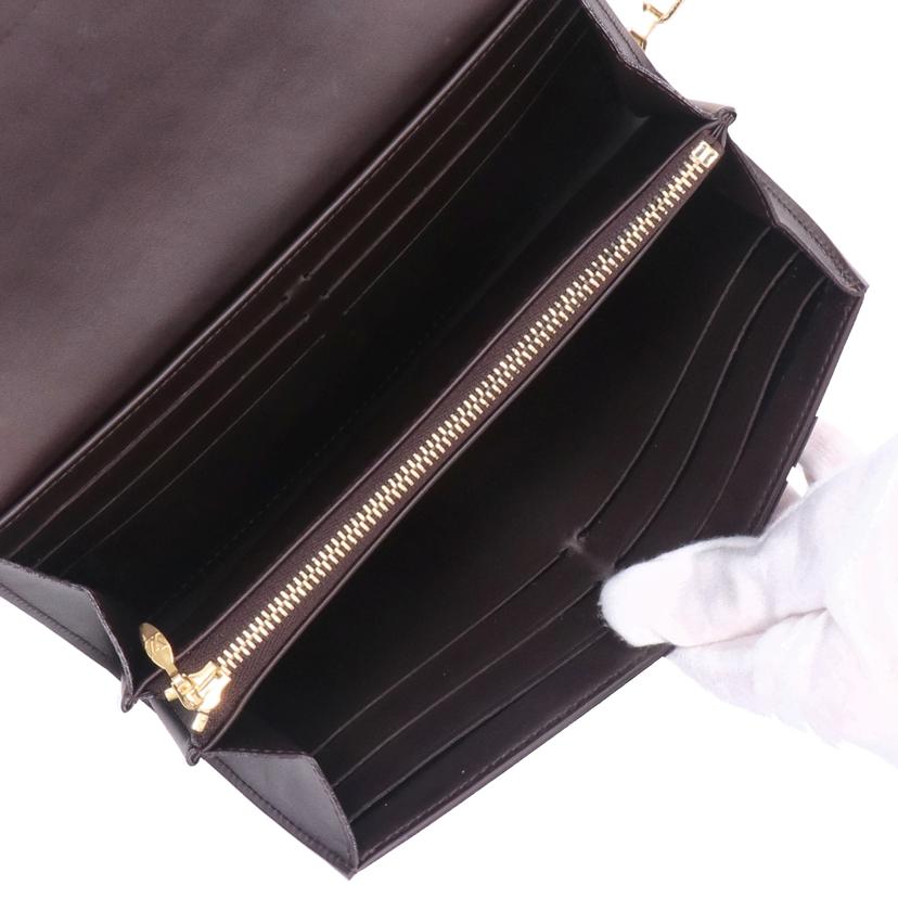 LOUIS VUITTON ルイヴィトン/ポルトフォイユ・サラチェーン/ヴェルニ/アマラント/M90088//TN0***/Bランク/01