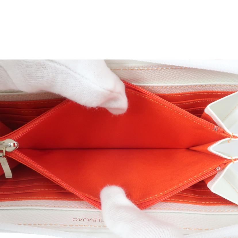 CASTELBAJAC カステルバジャック/ブローチ 長財布 牛革 ホワイト/056618//Aランク/65