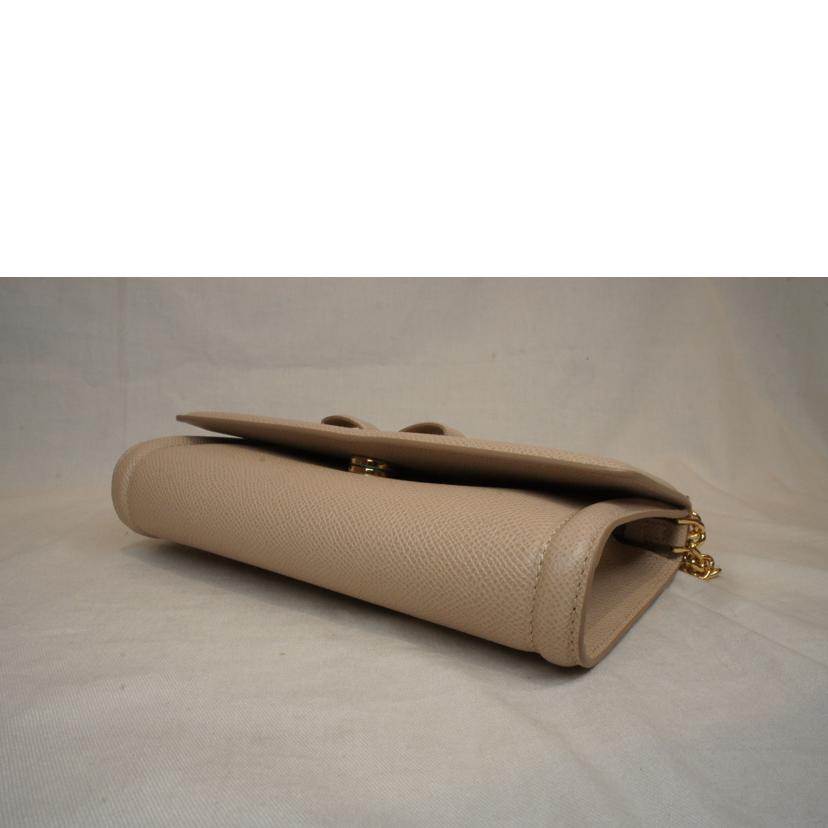 S.Ferragamo フェラガモ/バラリボンチェーンショルダー/ベージュ//SAランク/92