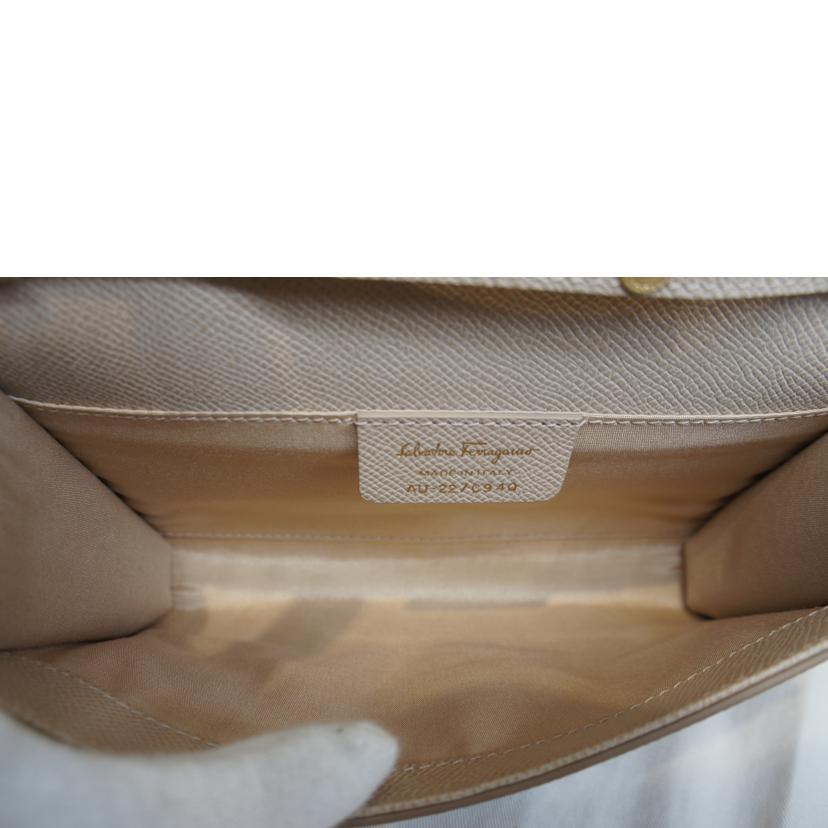 S.Ferragamo フェラガモ/バラリボンチェーンショルダー/ベージュ//SAランク/92