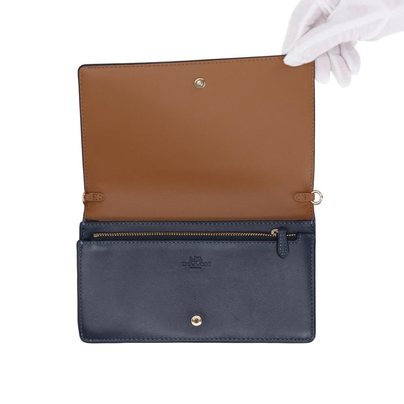 COACH コーチ/シグネチャー アンナフォールドオーバークラッチ クロスボディ ストライプ/C8754//C22**/Aランク/01