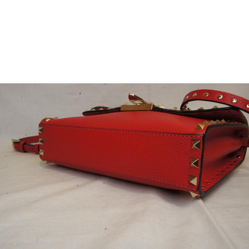 VALNTINO ヴァレンティノ/ロックスタッズ2WAYショルダーレッド//Aランク/92