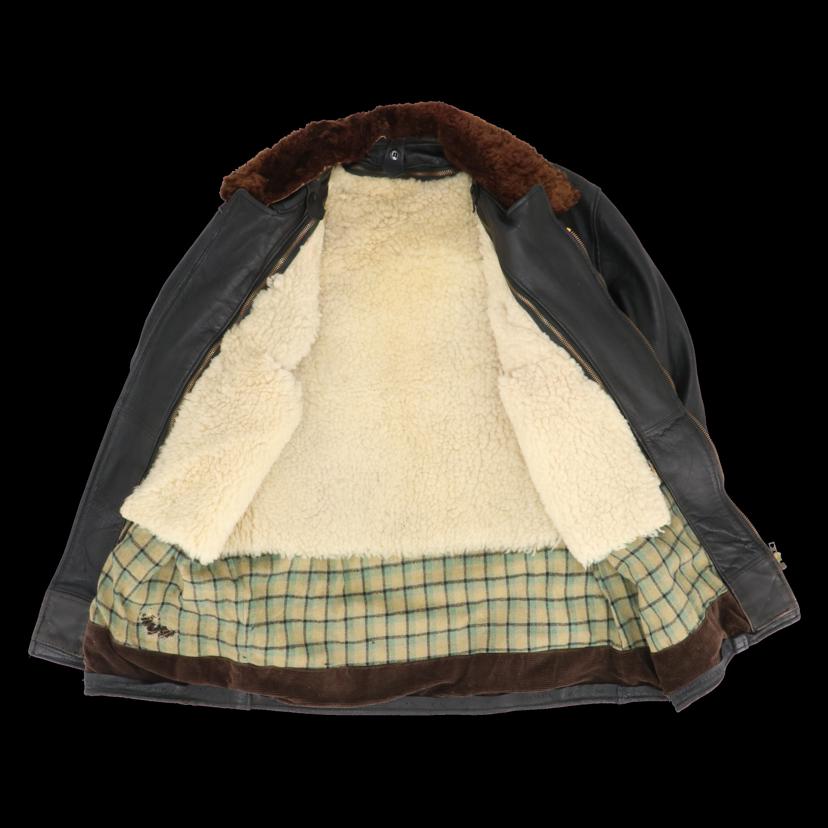70s/レザーボアジャケット/ECLAIRジッパー/ヴィンテージ//ABランク/69