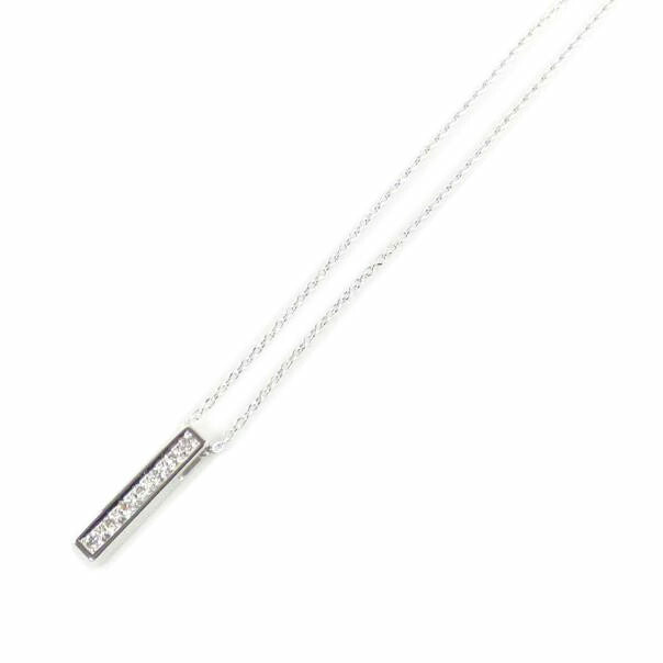 K18WGダイヤネックレス0.11//ABランク/64