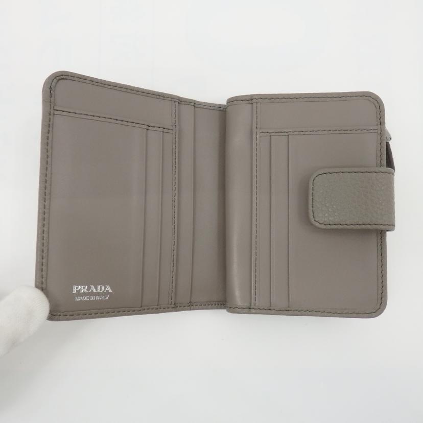 PRADA プラダ/VITELLO DAINO/レザーウォレット/1ML018//62F/Aランク/77