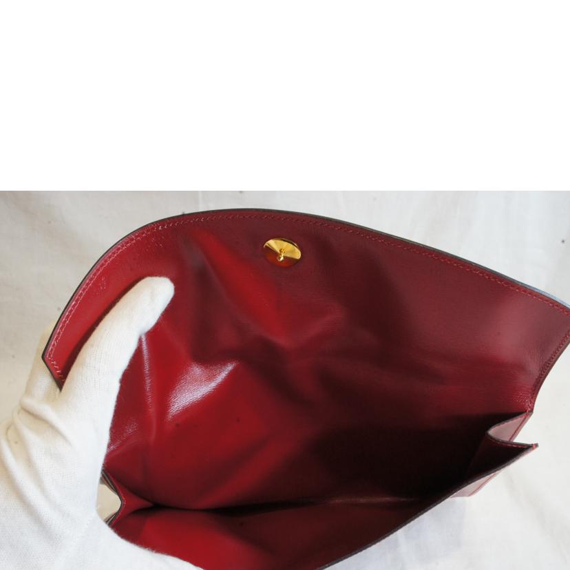HERMES エルメス/ポシェットリオ/クラッチバッグ/ポーチ/レッド//N刻印/ABランク/92