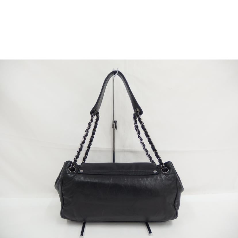 CHANEL シャネル/ロゴレザーチェーントート/黒//105*****/ABランク/82