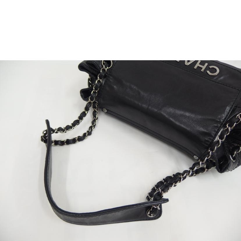 CHANEL シャネル/ロゴレザーチェーントート/黒//105*****/ABランク/82