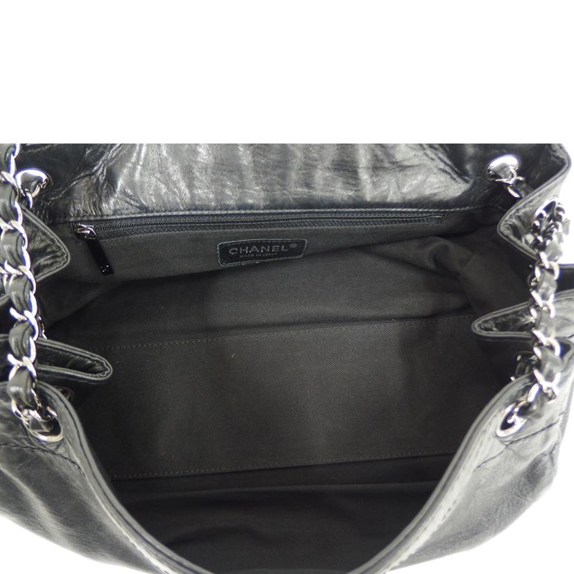 CHANEL シャネル/ロゴレザーチェーントート/黒//105*****/ABランク/82