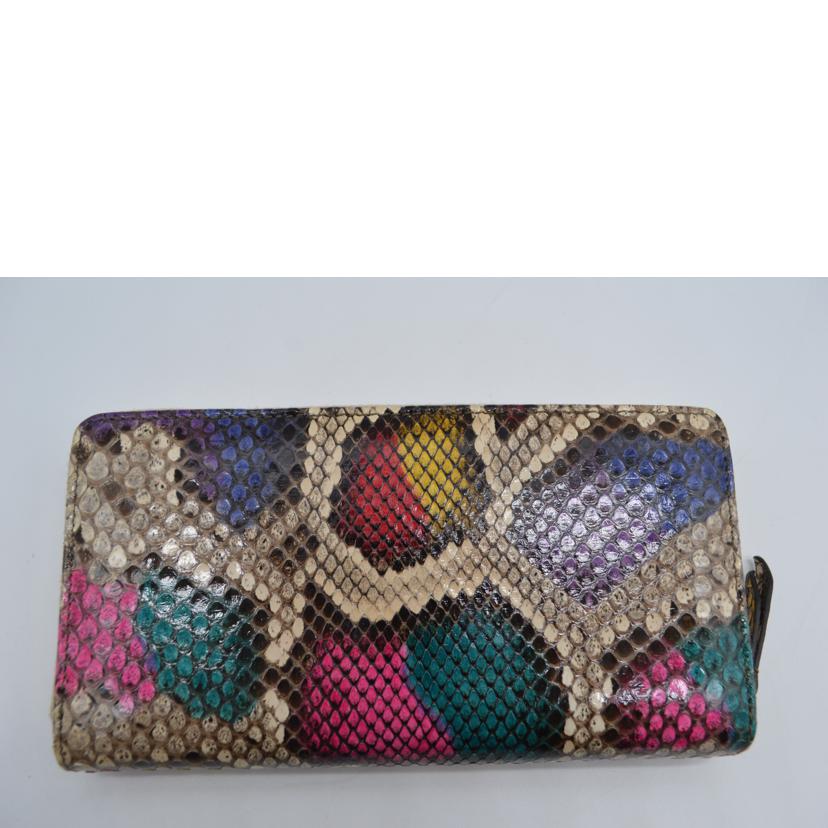 GUCCI グッチ/GGマーモントラウンドファスナー長財布/パイソン/456117//041*/SAランク/89